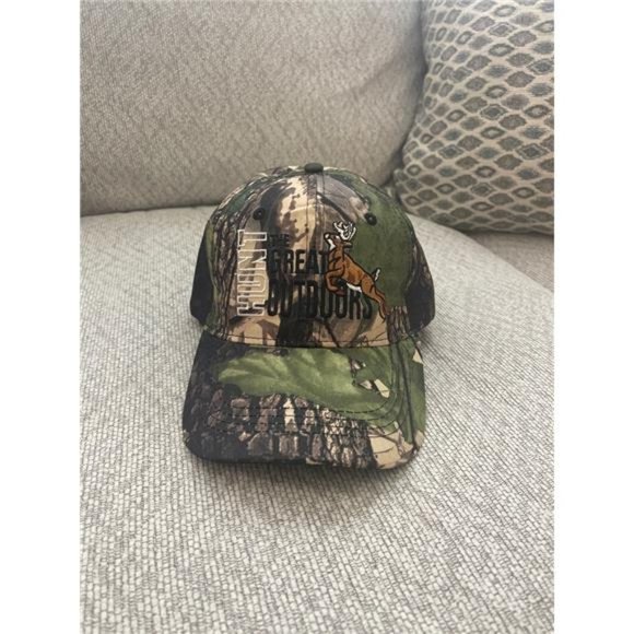 Embroidered Cap | Camouflage Adjustable Hat | The Great Outdoors Hunter Hat - Picture 6 of 7
